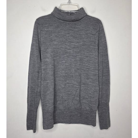 J. Crew Sweaters - J Crew merino wool grey long sleeve turtleneck sweater - small